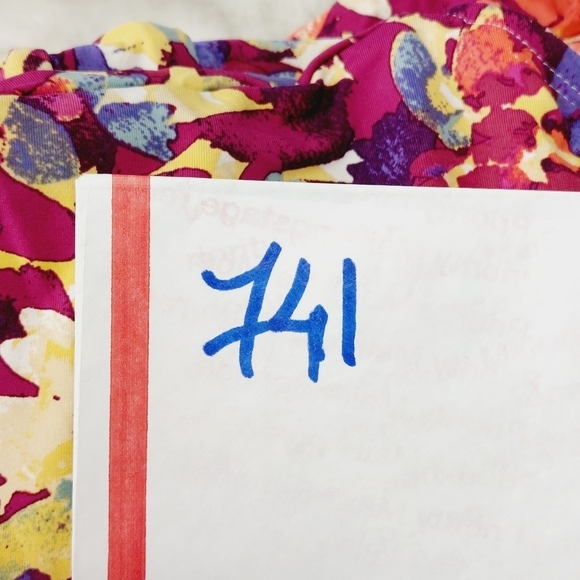 Sea Angel Floral Red Ruffle One Piece Summer Swimsuit P741 - Picture 8 of 8